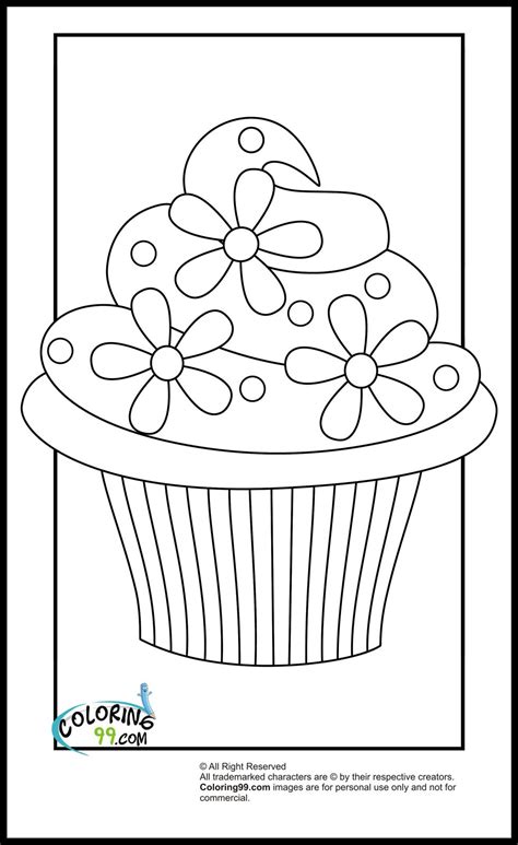 printable happy birthday cupcake coloring pages inerletboo