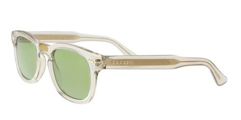Gucci Gucci Gg0182s 005 Clear Gold Square Sunglasses