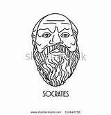 Line Socrates sketch template
