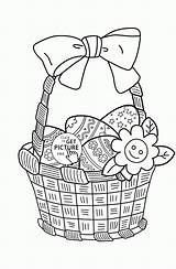 Coloring Easter Basket Pages Egg Comments Printables Kids sketch template