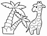 Coloring Pages Animal Kids Giraffe sketch template