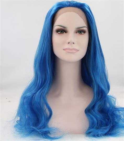 long blue wigs hairturners