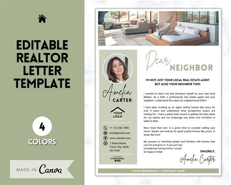 real estate agent letter realtor introduction template  etsy australia
