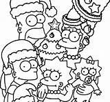 Simpsons Christmas Coloring Pages Simpson Printable Sheets Bart Print Wallpaper Wecoloringpage sketch template