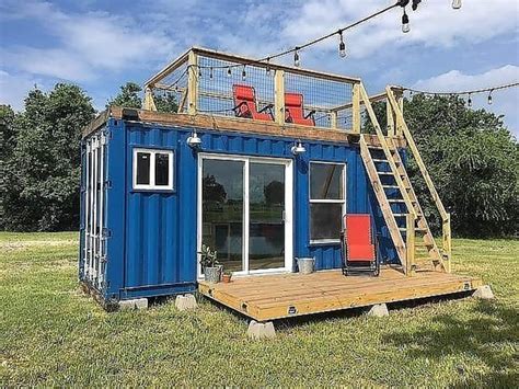 rustic retreat shipping container tiny house  sale  houston texas tiny house