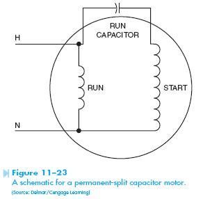 connect  capacitor   ac motor quora
