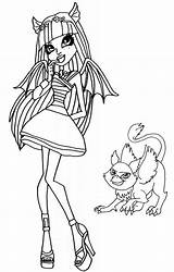Monster Coloring High Pages Kids Cute Catty Noir Imageslist Printable Print Books Part sketch template