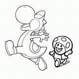 Toad Coloring Yoshi Pages Mario Coloriage Popular Library Clipart Coloringhome sketch template
