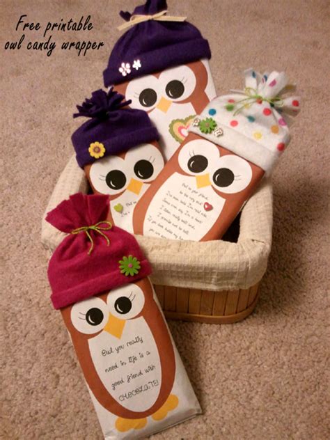 owl barn freebie christmas owl candy wrapper