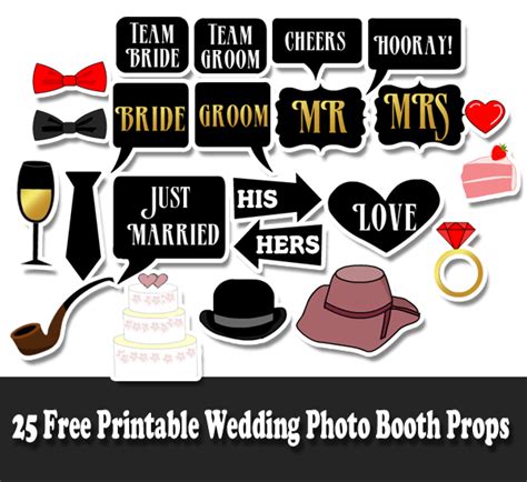 image    printable wedding photo booth props cmaratuba