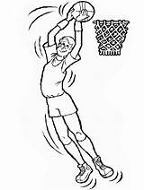 Basketball Coloring Pages Sports Printable Animated Sport Print Slam Dunk Color Kids Easily Choose Board sketch template