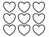 Heart Coloring Pages Printable Small Hearts Color Kids Para Colorir Valentines Desenhos Printabl sketch template