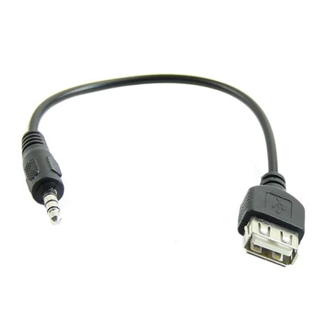 cable adaptador aux usb car convercion  mm  usb  en