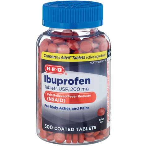 ibuprofen  mg tablets clear bottle shop pain relievers