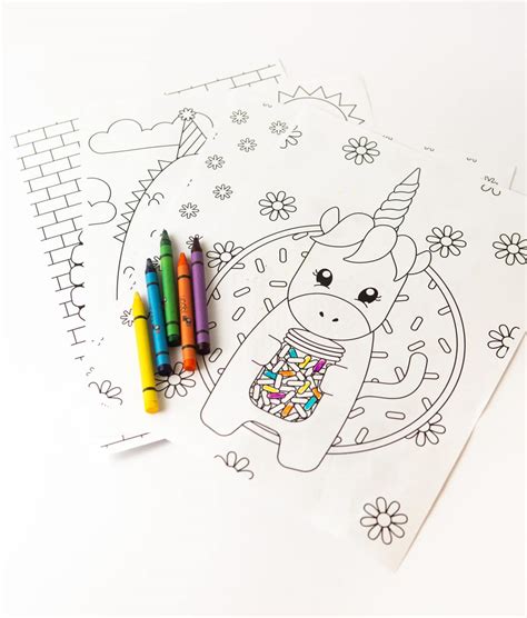printable unicorn cake coloring rainbow cute unicorn coloring pages