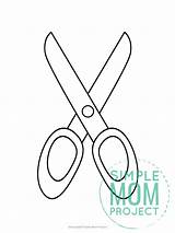 Scissor Scissors Crafts Simplemomproject sketch template