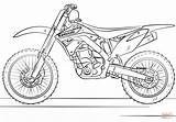 Coloring Motocross Bike Kawasaki Pages Drawing Printable sketch template