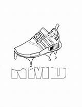 Adidas Nmd Drawing Ausmalbilder Schuhe Bape Zeichnen sketch template