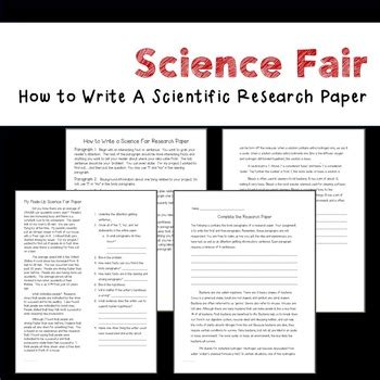science fair research paper     science fair proposal