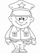 Coloring Police Officer Pages Kids Uniform Man Colouring Color Policeman Cop Hat Jobs Sheets Aid Career Kool Printable Print Cute sketch template