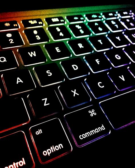 macbook colored keyboard  stock photo