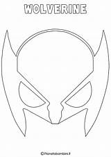 Maschere Supereroi Mascara Maschera Stampare Wolverine Pianetabambini Mascaras Infantil Máscaras sketch template