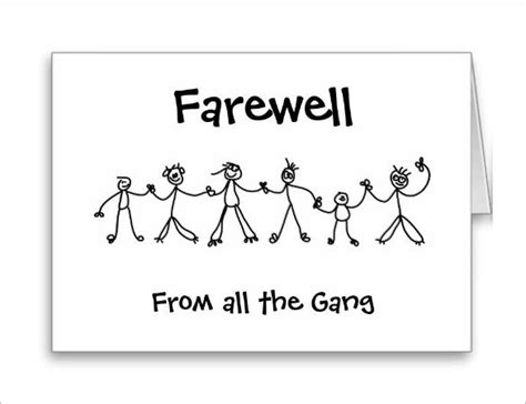 printable farewell card farewell card template   printable word