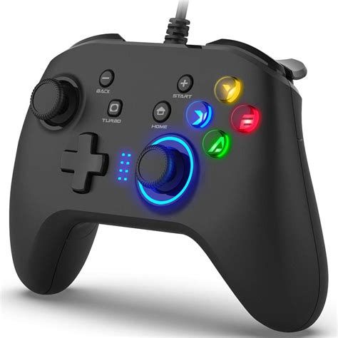 wired gaming controller joystick gamepad  dual vibration pc game controller compatible