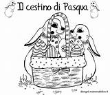 Pasqua Cestino Coniglietti Mammafelice Animali Vitalcom Snels Nick Libro Colora Caccia Uova sketch template