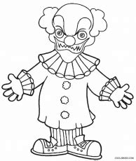 scary clown pictures  color coloring pages  kids   adults