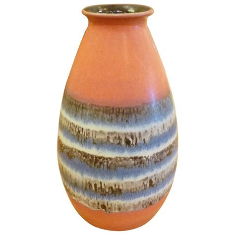 large dumler breiden drip glaze german pottery vase at 1stdibs