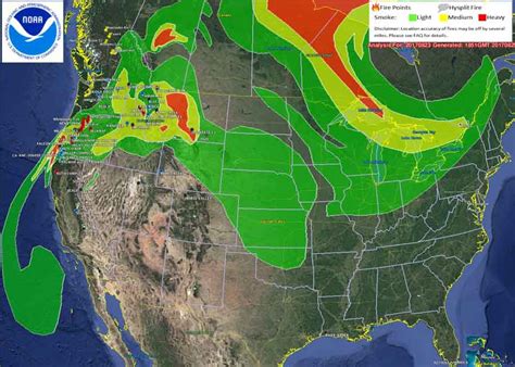 wildfire smoke map august   wildfire today