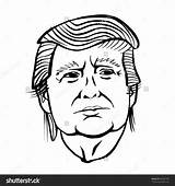 Trump Donald Template Getcolorings sketch template