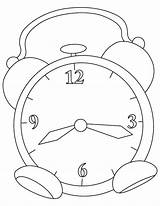 Clock Coloring Alarm Getdrawings sketch template