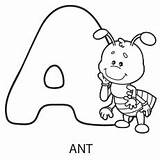 Coloring Alphabet Animal Pages Toddler Ant Will Letter Kids Card Printable Momjunction Vector Animals Color Con Da sketch template
