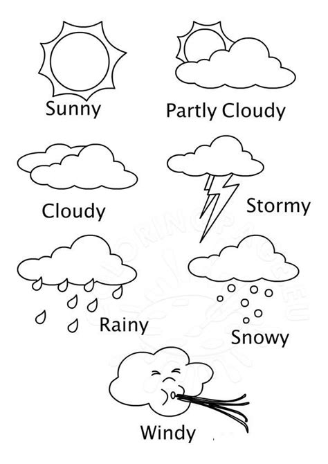 coloring pages weather coloring page  kids