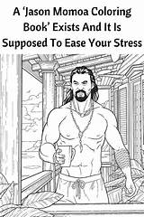 Momoa Jason Coloring Aquaman Pages Books Stress Ease Exists Supposed Book sketch template
