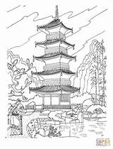 Coloring Pages Japanese Japan Flower Printable Color Getcolorings sketch template
