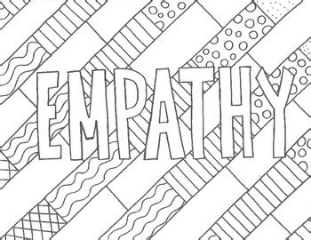 empathy character coloring page  katie richardson tpt