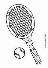 Tennis Ausmalen Colouring 4kids Wimbledon Racket Zum Racchette sketch template