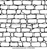 Brick Wall Printable Vector Pattern Limestone Old Background Sheets Simple Coloring Template Pages Stock Seamless Illustration Shutterstock Templates Color sketch template