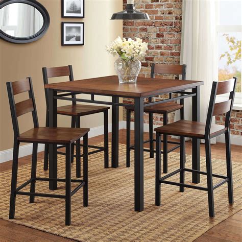 piece counter height dining room set  small space square table