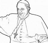 Pope Francis sketch template