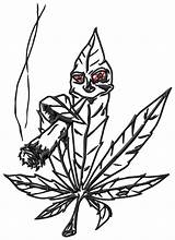 Weed Leaf Coloring Marijuana Drawing Pages Drawings Pot Smoking Tattoo Clipart Sketch Joint Stoner Outline Funny Color Cool Plant Smoke sketch template