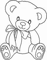 Bear Teddy Coloring Cute Pages Printable Wecoloringpage Toy Family Print Heart Christmas sketch template