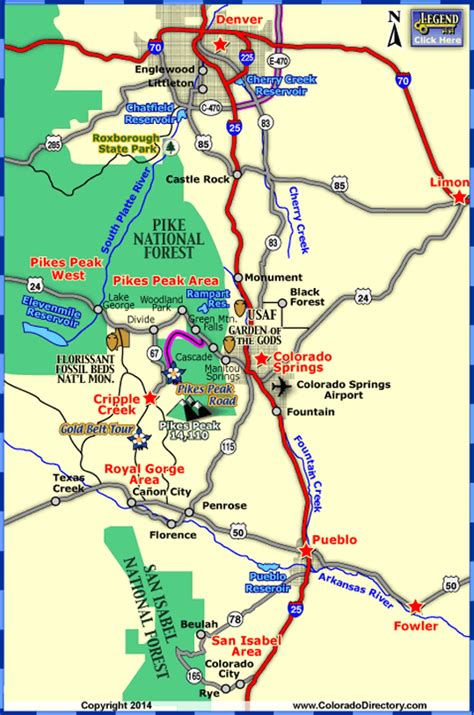 colorado springs map toursmapscom