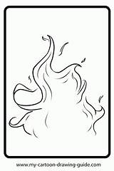 Coloring Flames Flame Drawings Draw Designlooter 525px 16kb sketch template