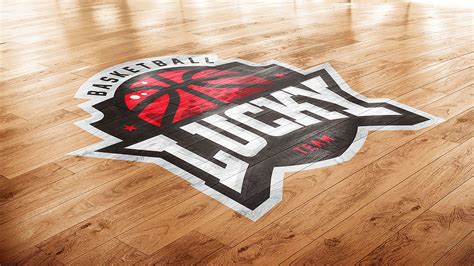 basketball court logo mockup  pantone canvas gallery