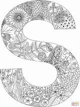Letter Coloring Pages Letters Adult Printable Mandala Plants Alphabet Colouring Kids Print Abc Cool Ages Drawing Zentangle Animals Through sketch template