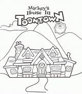 Disneyland Toontown Trem Colouring Ancenscp sketch template